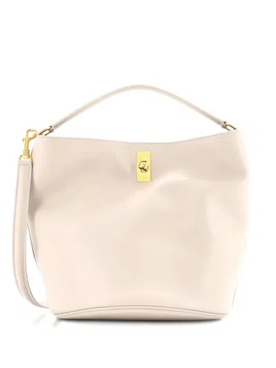 Pre-owned Celine 16 Bag Leather Bucket Bag In Neutral