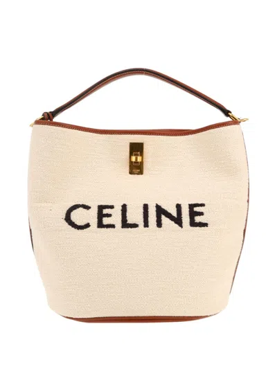 Pre-owned Celine 16 Bucket Bag In Neutrals
