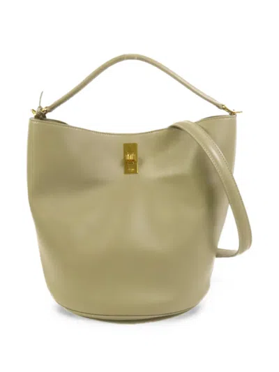 Pre-owned Celine 16 Bucket Leather Bucket Bag In Green