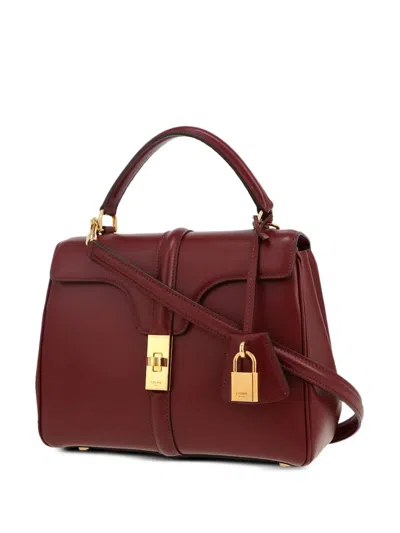 Pre-owned Celine 16 Flap-lock Shoulder Bag In Red