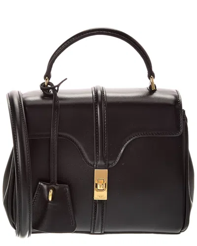 Pre-owned Celine 16 Mini Leather Satchel (authentic Pre-loved) In Black