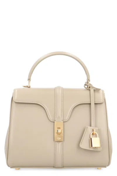 Celine 16 Piccola Leather Handbag In Neutral