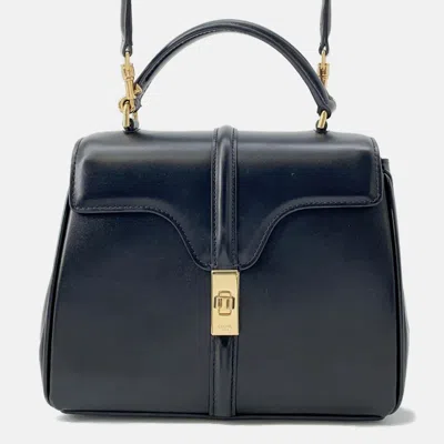 Pre-owned Celine 16 Saze Black Leather Size Mini
