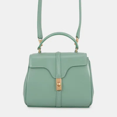 Pre-owned Celine 16 Saze Green Leather Size Mini