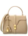 Celine 16 Small Leather Satchel In Neutral