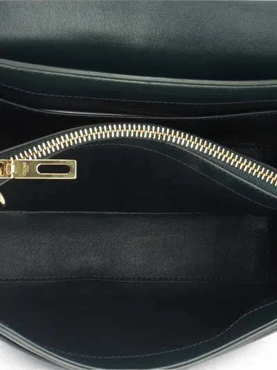 Pre-owned Celine 16 Top Handle Bag Smooth Calfskin Small Satchel In Green