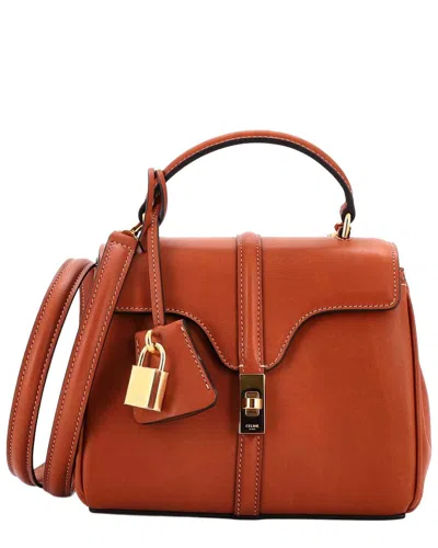 Celine 16 Top Handle Bag Smooth Mini (authentic Pre-loved) In Brown