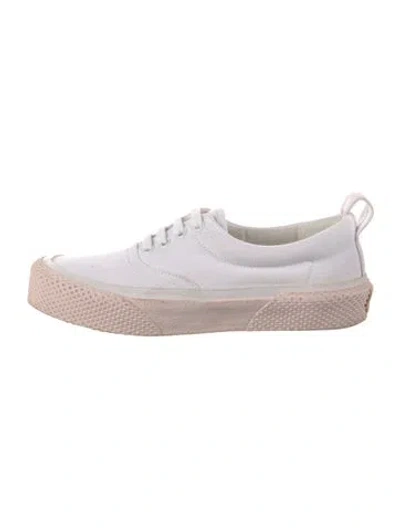 Pre-owned Celine 180 Canvas Low Top Sneaker Sneakers In White