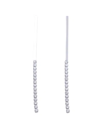 Pre-owned Celine 18k Crystal-embellished Bar Drop Earring (authentic Pre-loved)