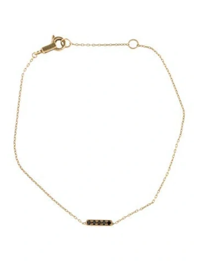 Pre-owned Celine 18k Diamond Sentimental Station Bracelet, 7" In Multicolor