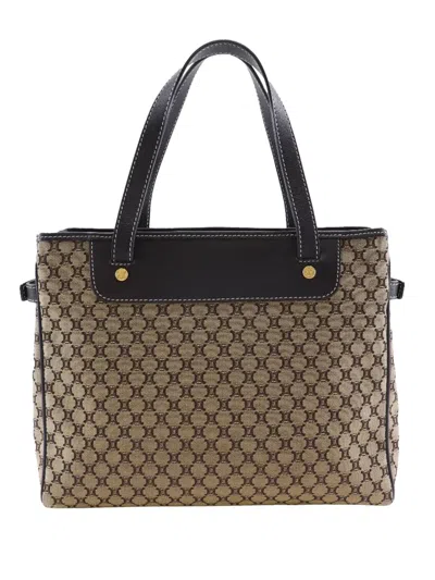 Pre-owned Celine 1970-2000 Macadam Coated Canvas Tote Bag In Brown