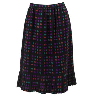 Pre-owned Celine 1970s  Geometric Skirt In Black