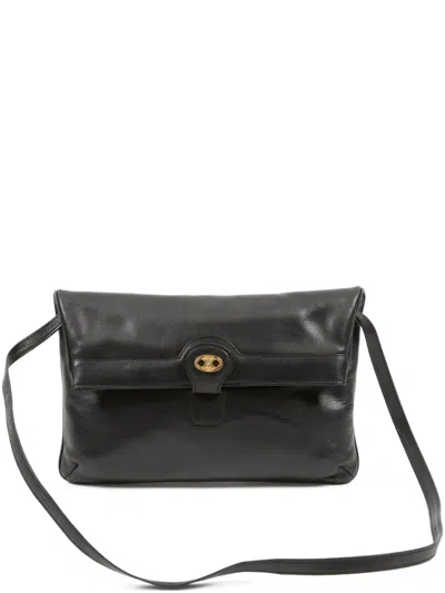 Pre-owned Celine 1970s Triomphe Shoulder Bag In Black