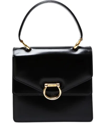 Pre-owned Celine 1980-1990s Leather Handbag In Black