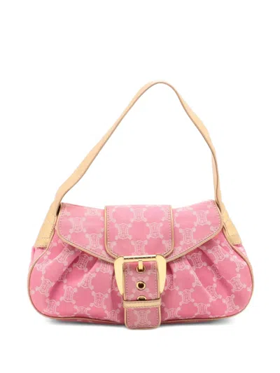 Pre-owned Celine 1980-1990s Macadam Shoulder Bag In Pink