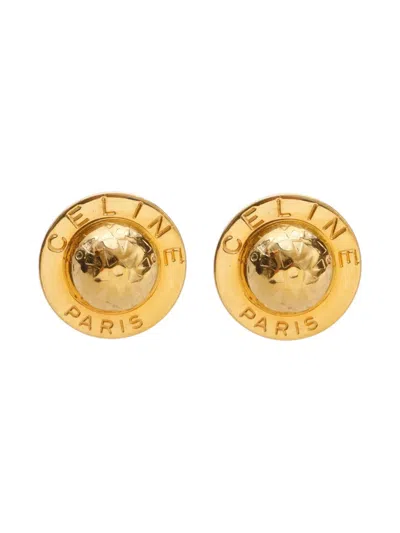 Pre-owned Celine 1980-1990s Round Clip-on Earrings