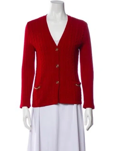Pre-owned Celine 1980's Wool Sweater In Red