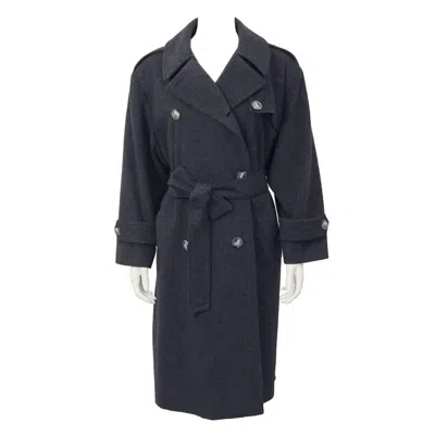 Pre-owned Celine 1980s  Grey Wool Coat In Gray