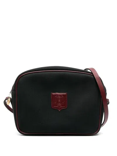 Pre-owned Celine 1980s Logo Patch Camera Bag In Black