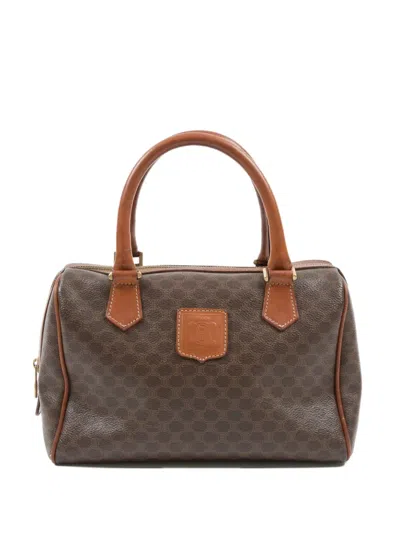 Pre-owned Celine 1980s Mini Speedy Triomphe Tote Bag In Brown