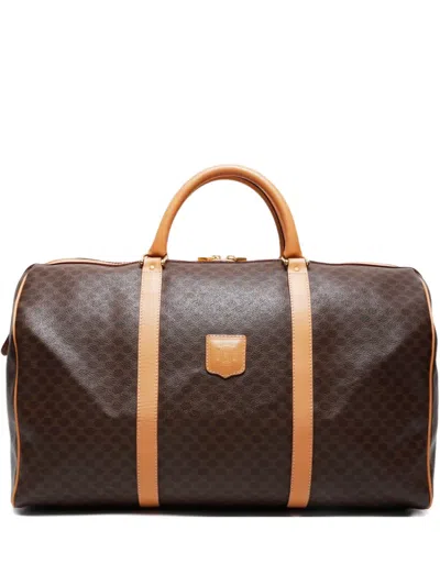 Pre-owned Celine 1990-2000 Large Macadam Shoulder Bag In Brown