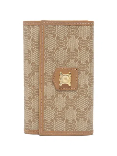 Pre-owned Celine 1990-2000 Macadam Key Case In Neutral