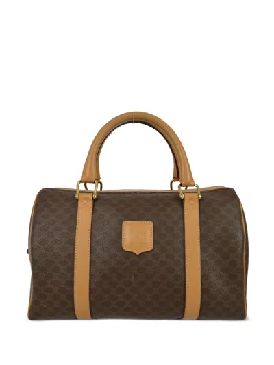 Pre-owned Celine 1990-2000 Macadam Tote Bag In Brown