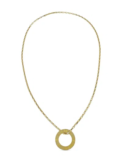 Pre-owned Celine 1990-2000s Chain Circle Necklace In Gold