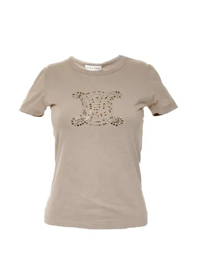 Pre-owned Celine 1990-2000s Logo-detail T-shirt In Brown