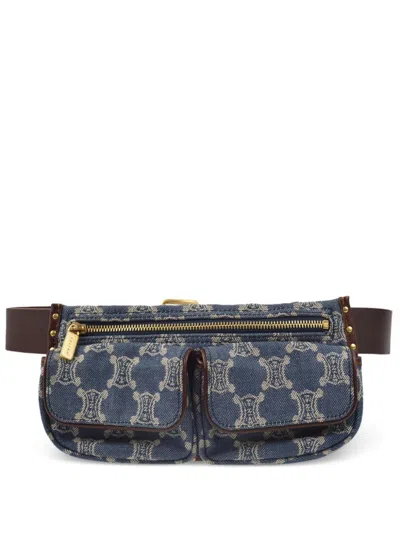 Pre-owned Celine 1990-2000s Macadam Belt Bag In 蓝色