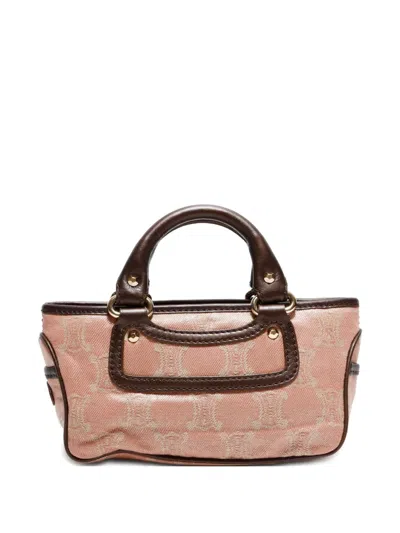 Pre-owned Celine 1990-2000s Macadam Canvas Mini Tote Bag In Pink