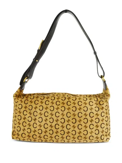 Pre-owned Celine 1990-2000s Macadam Canvas Shoulder Bag In Neutrals
