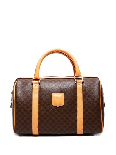 Pre-owned Celine 1990-2000s Macadam Duffle Bag In Brown