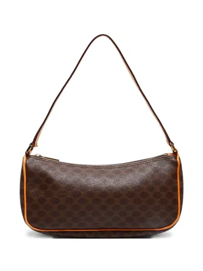 Pre-owned Celine 1990-2000s Macadam Shoulder Bag In Brown