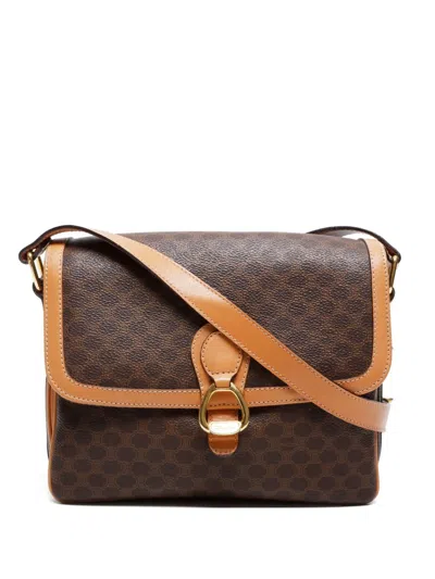 Pre-owned Celine 1990-2000s Macadam Shoulder Bag In Brown
