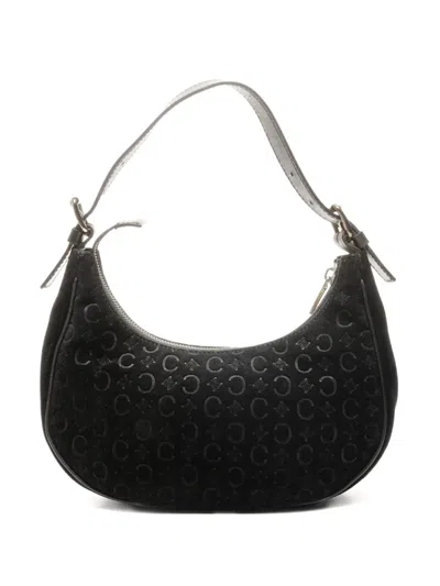 Pre-owned Celine 1990-2000s Macadam Suede Shoulder Bag In Black