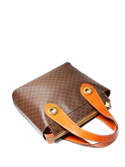 Pre-owned Celine 1990-2000s Macadam Tote Bag In Brown