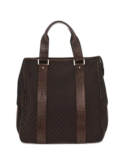 Pre-owned Celine 1990-2000s Macadam Tote Bag In Brown