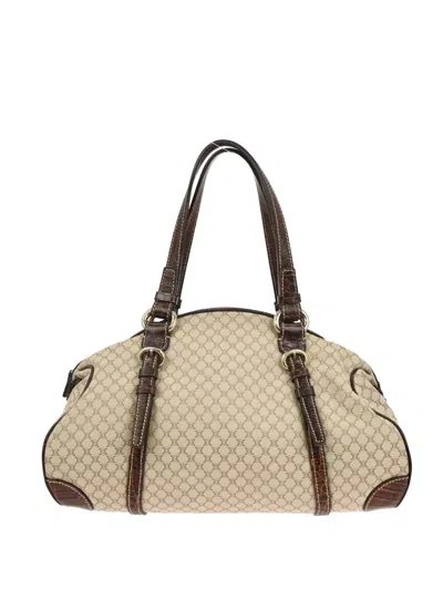 Pre-owned Celine 1990-2000s Macadam Tote Bag In Neutral