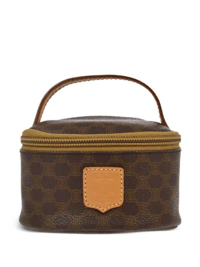 Pre-owned Celine 1990-2000s Macadam Vanity Handbag In Brown