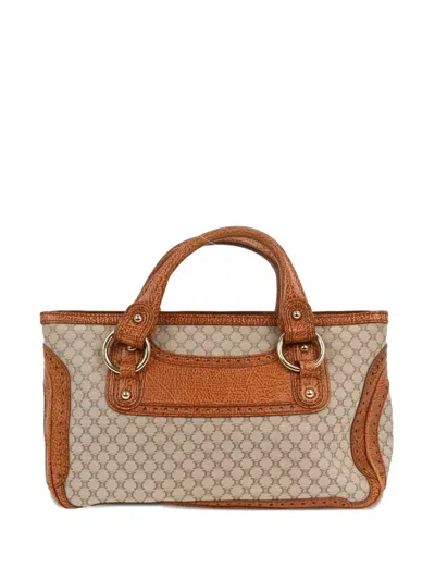 Pre-owned Celine 1990-2000s Monogram Tote Bag In Neutral