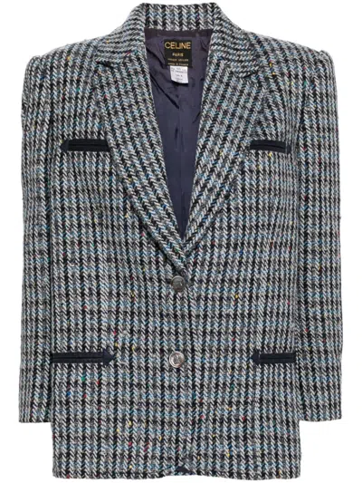 Pre-owned Celine 1990-2000s Single Breasted Jacket In Blue