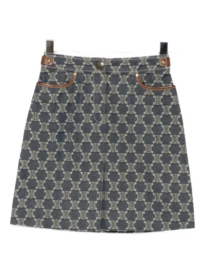 Pre-owned Celine 1990-2000s Skirt Macadam Denim