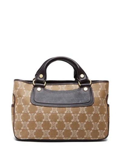 Pre-owned Celine 1990-2000s Triomphe Handbag In Neutrals