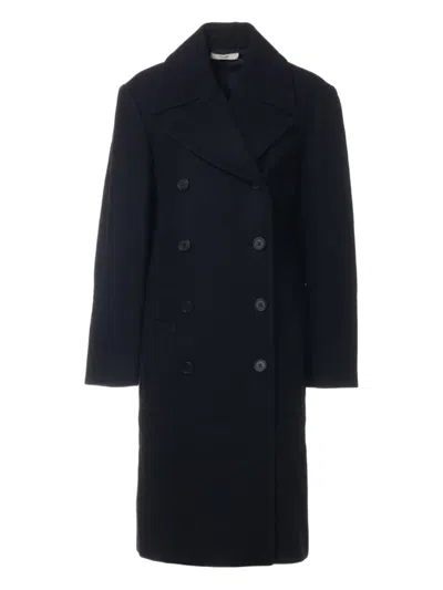 Pre-owned Celine 1990-2000s Wool Coat In Blue