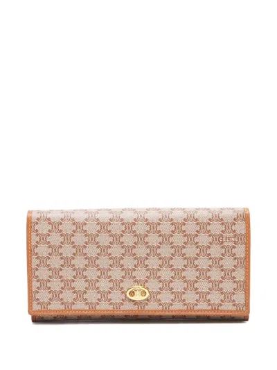 Pre-owned Celine 1990-2010 Macadam Wallet In Brown