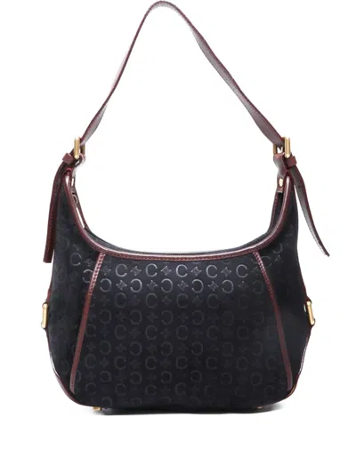 Pre-owned Celine 1990-2010s Macadam-print Shoulder Bag In Black