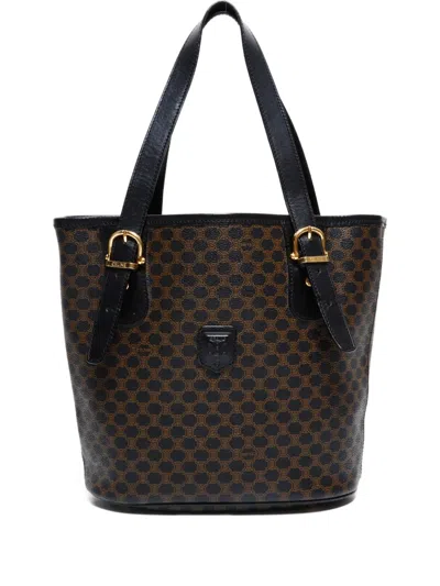 Pre-owned Celine 1990-2010s Macadam Tote Bag In Black