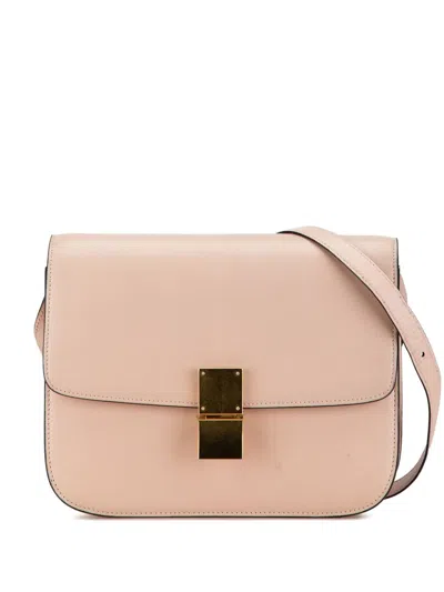 Pre-owned Celine 1990-2023 Medium Calfskin Classic Box Crossbody Bag In Pink