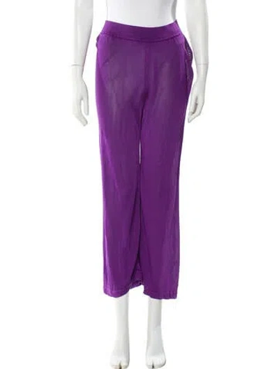 Pre-owned Celine 1990's Wide Leg Pants In Purple